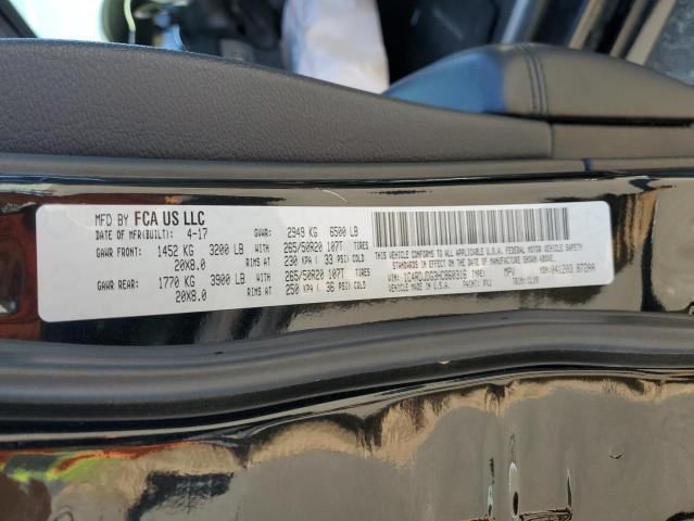 1C4RDJDG3HC860316 Dodge DURANGO GT