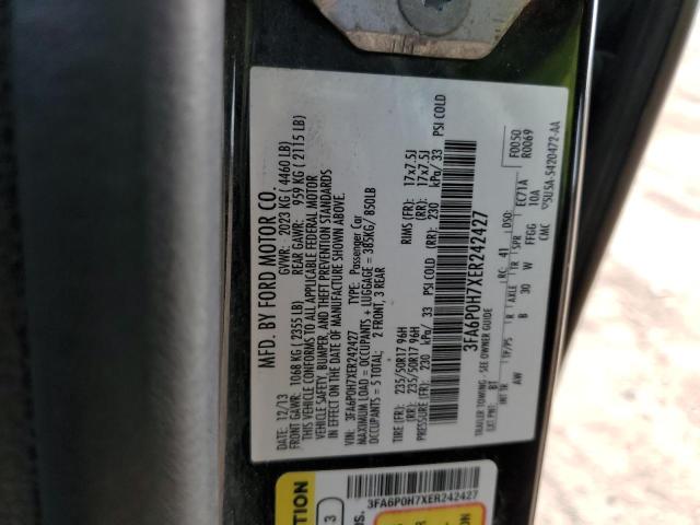 3FA6P0H7XER242427 Ford FUSION SE