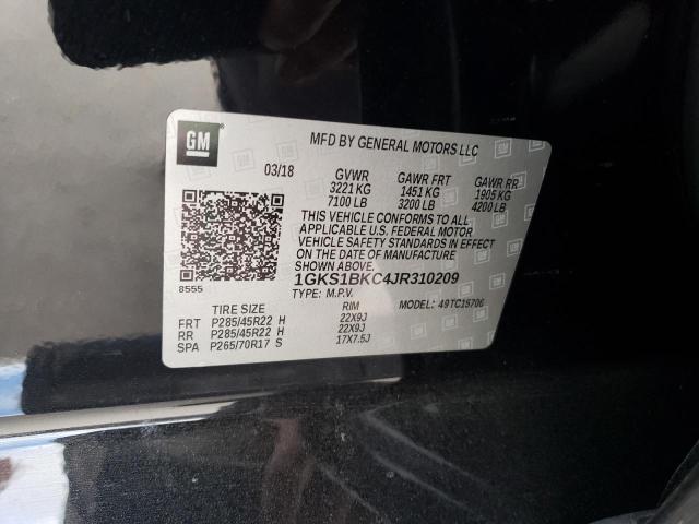 1GKS1BKC4JR310209 GMC YUKON SLT