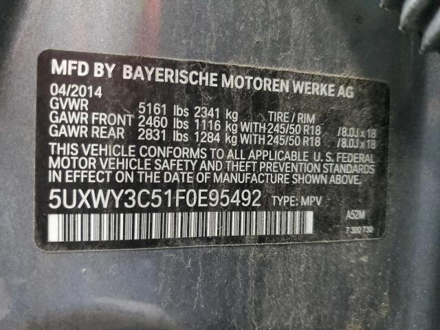 5UXWY3C51F0E95492 BMW X3 Xdrive28d