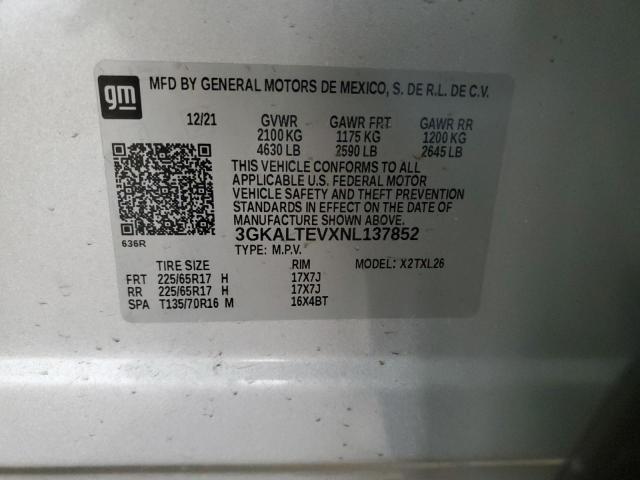 3GKALTEVXNL137852 GMC Terrain Sle