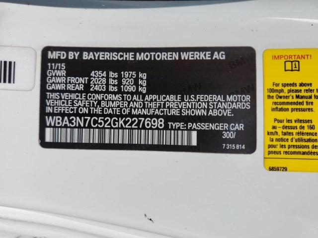 WBA3N7C52GK227698 BMW 428 I