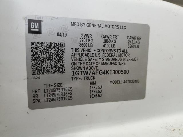 1GTW7AFG4K1300590 GMC Savana G2500