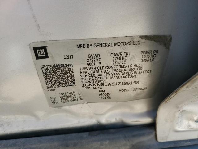 1GKKNSLA3JZ186158 GMC ACADIA SLE