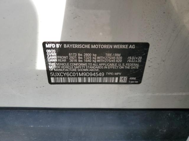 5UXCY6C01M9D94549 BMW X6 Xdrive40i