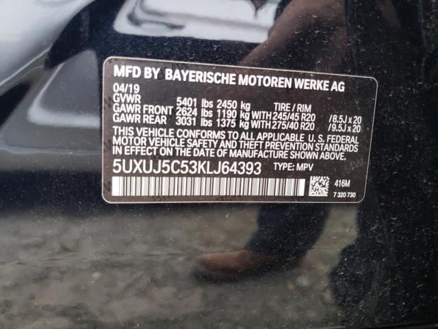 5UXUJ5C53KLJ64393 BMW X4 M40i