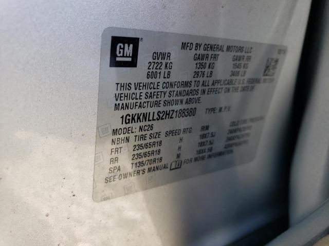 1GKKNLLS2HZ188380 GMC ACADIA SLE
