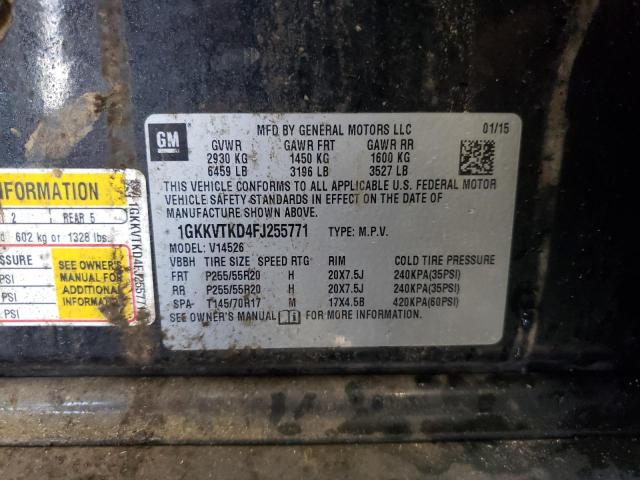 1GKKVTKD4FJ255771 GMC Acadia Denali
