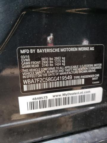 WBA7F2C58GG419549 BMW 750 Xi