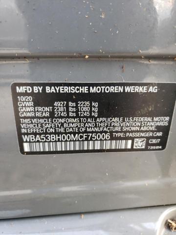 WBA53BH00MCF75006 BMW 530 I