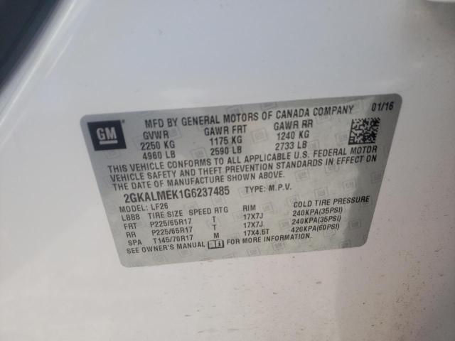 2GKALMEK1G6237485 GMC Terrain Sle