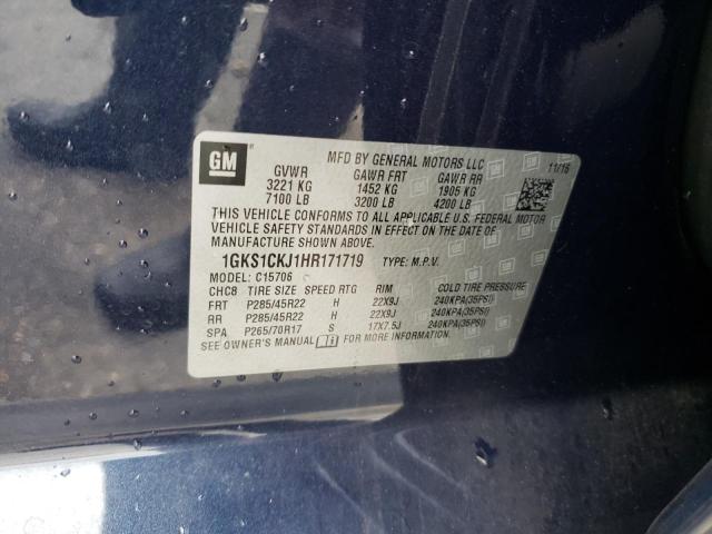 1GKS1CKJ1HR171719 GMC YUKON DENALI