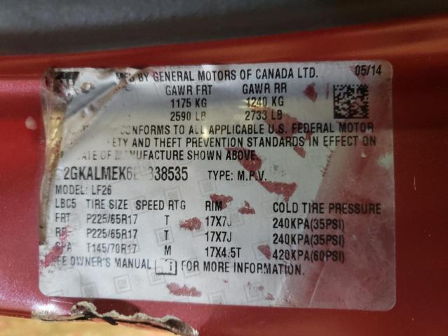 2GKALMEK6E6338535 GMC Terrain Sle