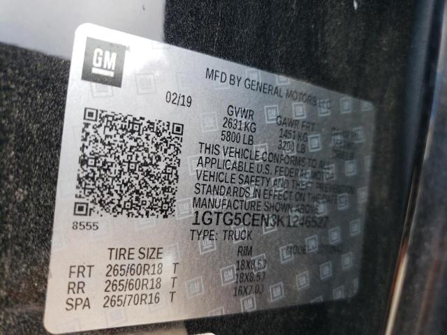 1GTG5CEN3K1246527 GMC CANYON SLE