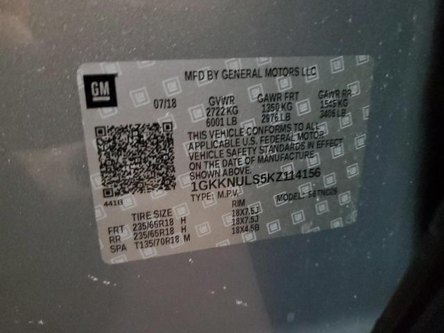1GKKNULS5KZ114156 GMC Acadia Slt-1