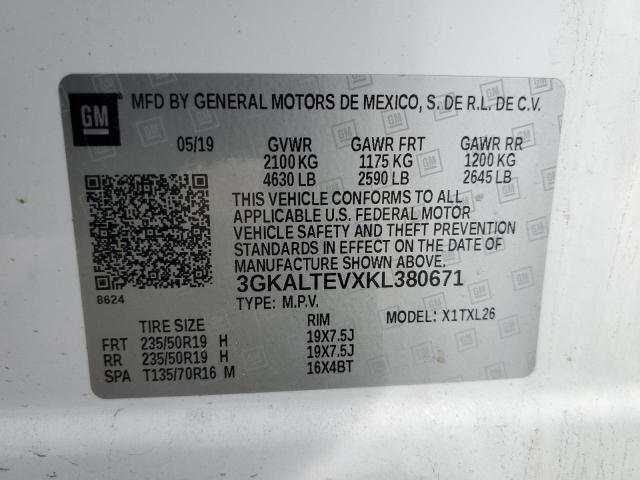 3GKALTEVXKL380671 GMC Terrain Sle