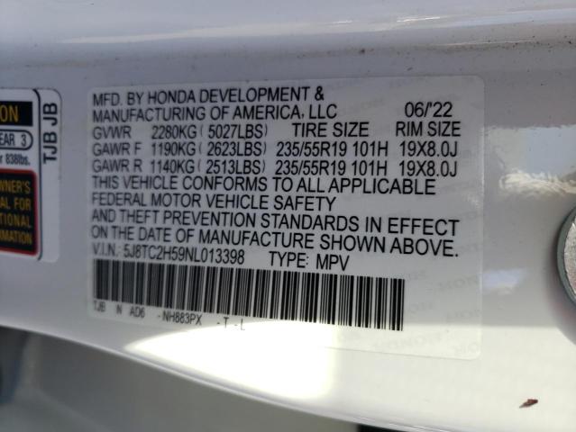 5J8TC2H59NL013398 Acura Rdx Technology