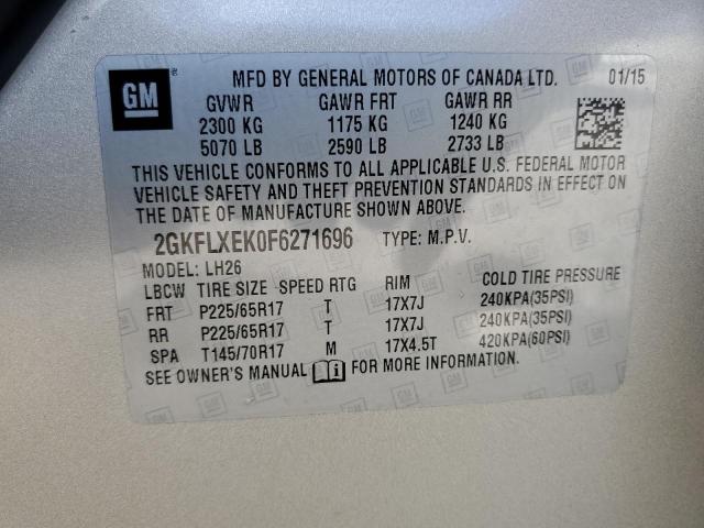 2GKFLXEK0F6271696 GMC Terrain Slt
