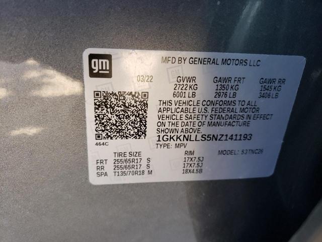 1GKKNLLS5NZ141193 GMC Acadia At4