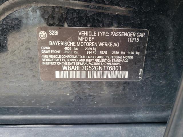 WBA8E3G52GNT76801 BMW 328 Xi Sulev