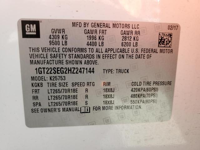 1GT22SEG2HZ247144 GMC Sierra K2500 Sle