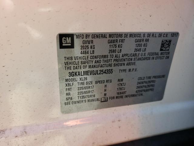 3GKALMEV0JL254355 GMC Terrain Sle