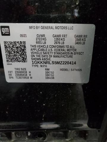 1GKKNRLS5MZ220414 GMC ACADIA SLE