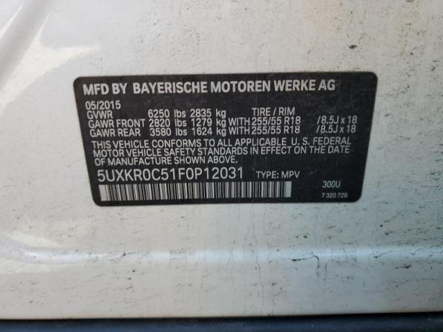 5UXKR0C51F0P12031 BMW X5 Xdrive35i