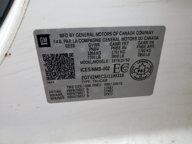 2GTV2MEC3J1100318 GMC Sierra K1500 Sle