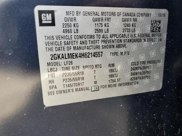 2GKALMEK4H6214557 GMC Terrain Sle
