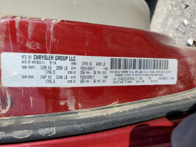 2C4RDGCG3FR548117 Dodge Grand Caravan Sxt