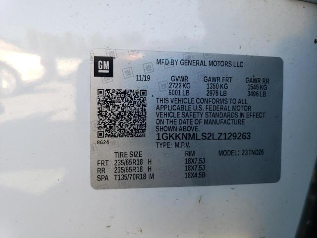 1GKKNMLS2LZ129263 GMC ACADIA SLT