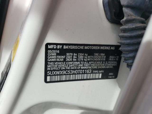 5UXWX9C53H0T01163 BMW X3 Xdrive28i