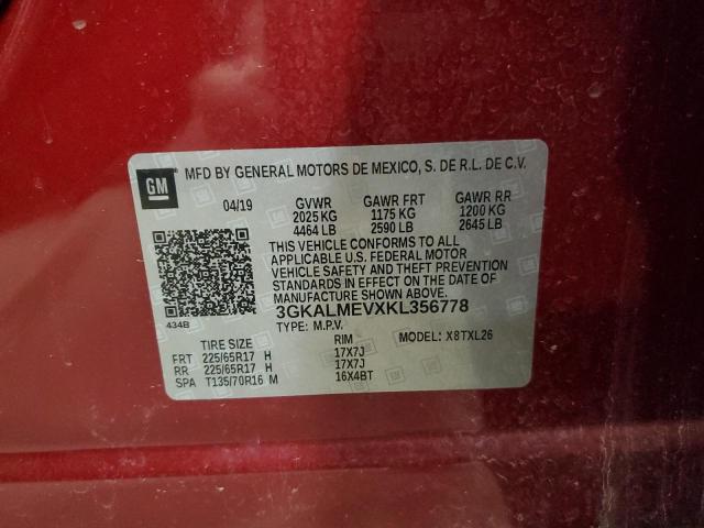 3GKALMEVXKL356778 GMC Terrain Sle