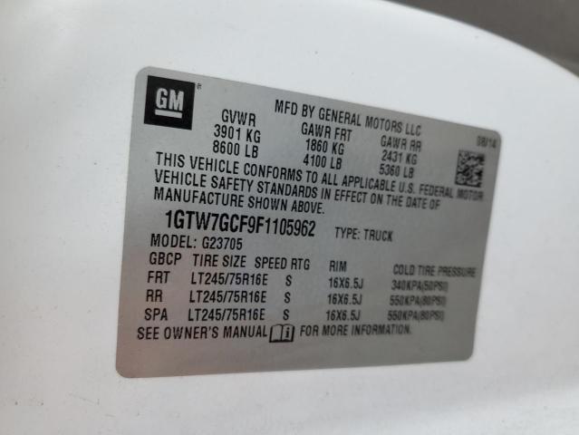 1GTW7GCF9F1105962 GMC Savana G2500