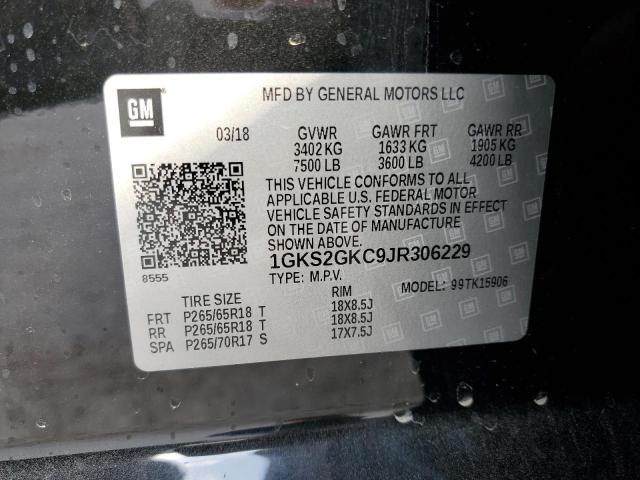 1GKS2GKC9JR306229 GMC Yukon Xl K1500 Slt