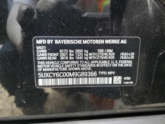 5UXCY6C00M9G89366 BMW X6 Xdrive40i