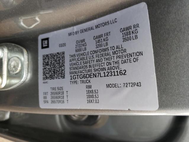 1GTG6DEN7L1231162 GMC CANYON SLT