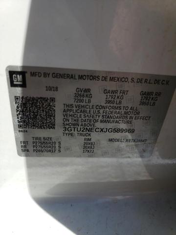 3GTU2NECXJG589969 GMC Sierra K1500 Slt