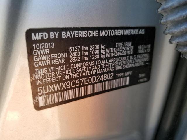 5UXWX9C57E0D24802 BMW X3 Xdrive28i