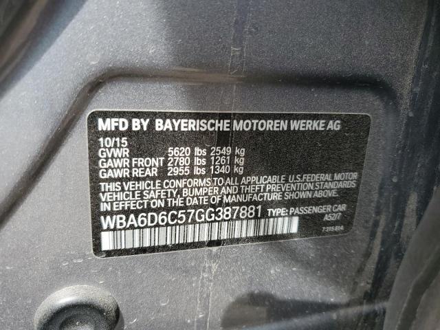 WBA6D6C57GG387881 BMW 650 Xi Gran Coupe