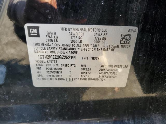 1GTV2MEC2GZ252199 GMC Sierra K1500 Sle