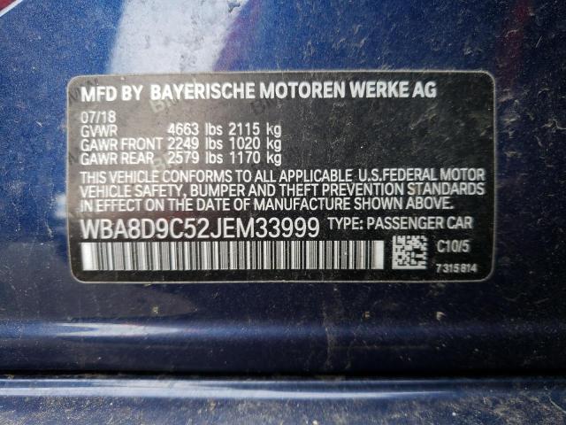 WBA8D9C52JEM33999 BMW 330 XI