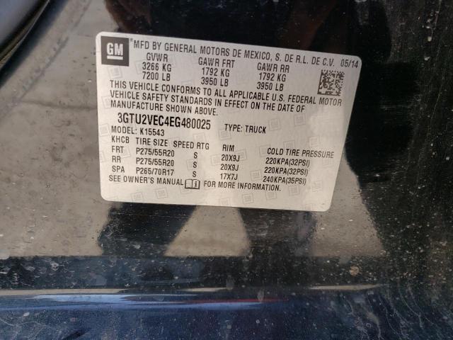 3GTU2VEC4EG480025 GMC Sierra K1500 Slt