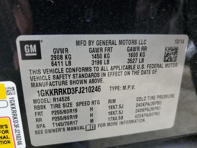 1GKKRRKD3FJ210246 GMC Acadia Slt-1