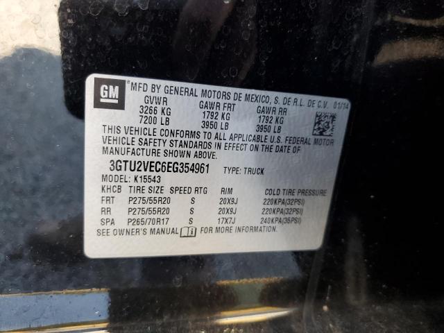 3GTU2VEC6EG354961 GMC Sierra K1500 Slt
