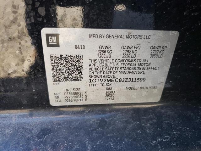 1GTV2MEC8JZ311599 GMC Sierra K1500 Sle