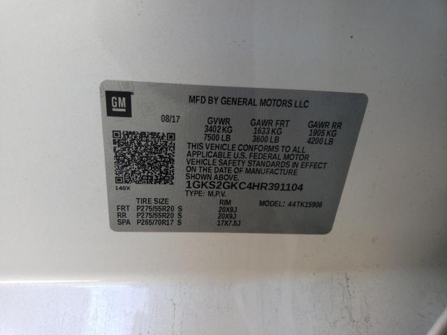 1GKS2GKC4HR391104 GMC Yukon Xl K1500 Slt