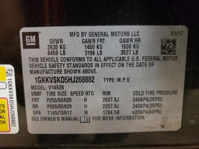 1GKKVSKD5HJ268882 GMC Acadia Limited Slt-2