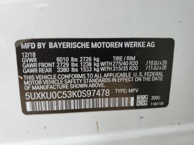 5UXKU0C53K0S97478 BMW X6 Sdrive35i